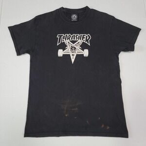 Vintage Style Thrasher Skate Tee faded distressed 2000s size M